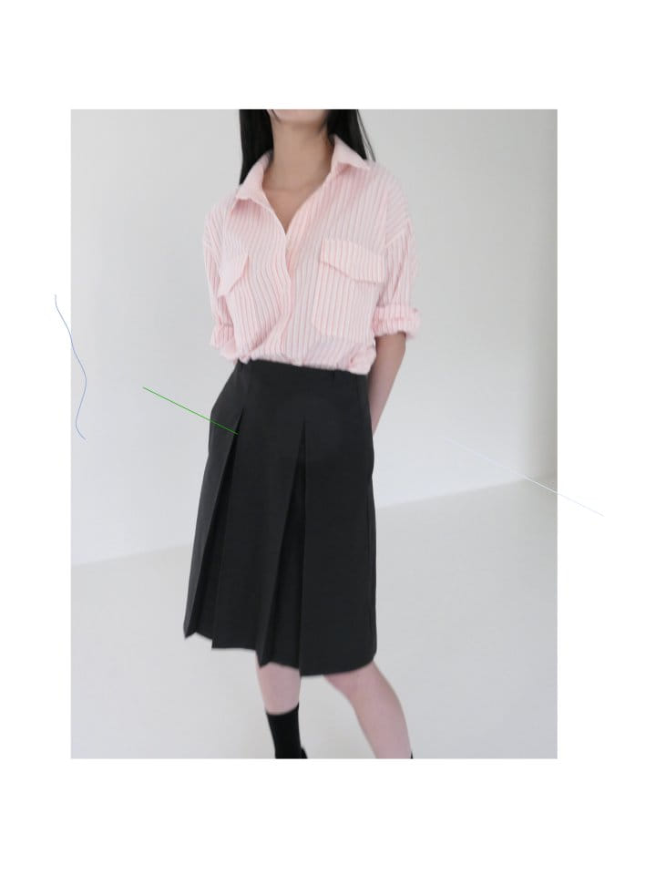 Enten - Korean Women Fashion - #vintagekidsstyle - Tera Wrinkle Skirt - 10