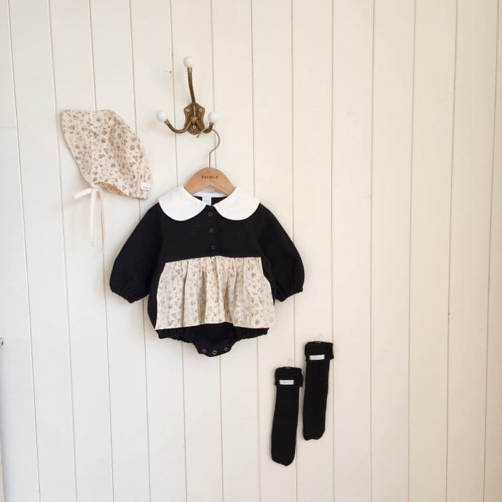 From J - Korean Baby Fashion - #babyootd - Love Collar Body Suit - 4