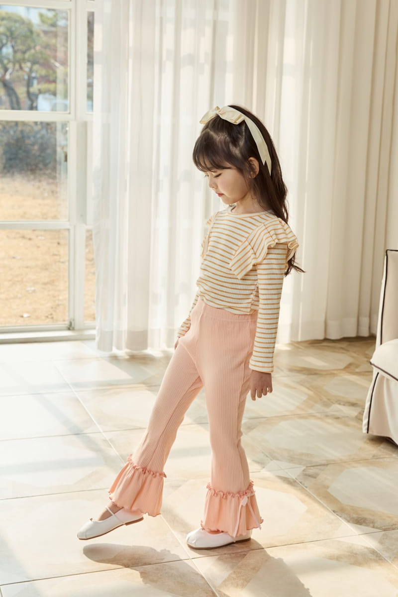 Ggomare - Korean Children Fashion - #fashionkids - Petite Ribbon Boots Cut Pants - 11