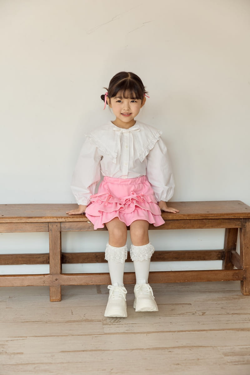 Ggomare - Korean Children Fashion - #discoveringself - Kan Kang Ribbon Skirt - 4