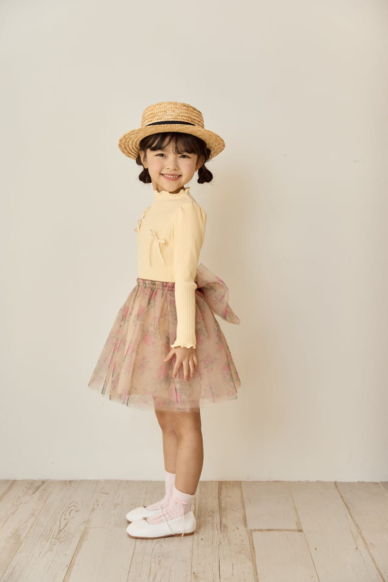 Ggomare - Korean Children Fashion - #kidsshorts - Malang Ribbon Tee - 8