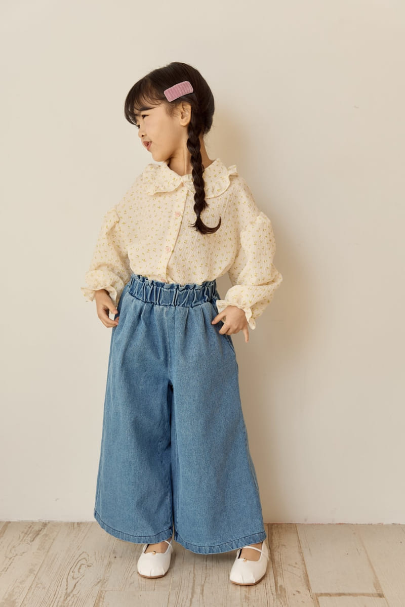 Ggomare - Korean Children Fashion - #littlefashionista - Denim Wide Pants - 11