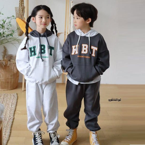 Ggomenge - Korean Children Fashion - #Kfashion4kids - HBT Hoody Top Bottom Set