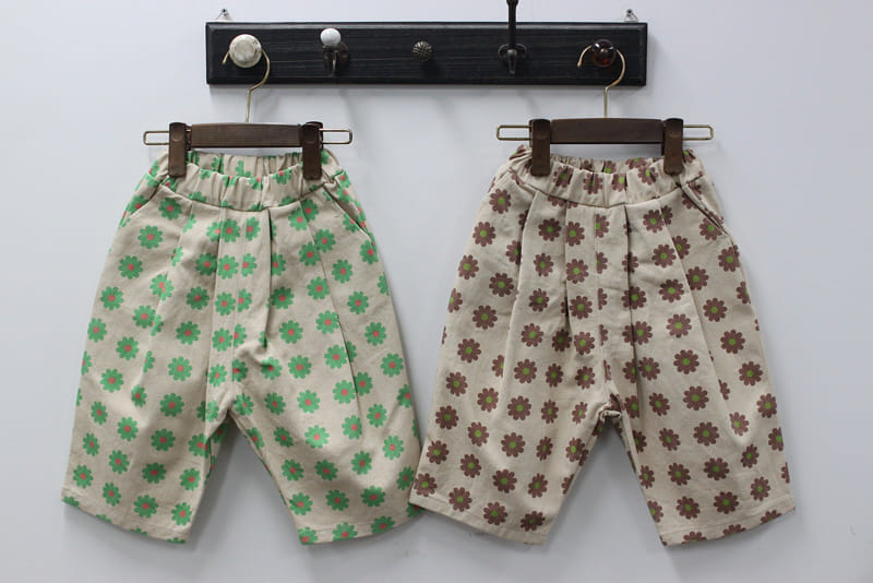 Green Tomato - Korean Children Fashion - #kidzfashiontrend - Flower Wrinkle Pants - 11