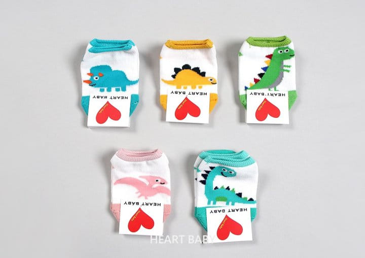 Heart Baby - Korean Baby Fashion - #babyclothing - Dinosaur Friends Socks