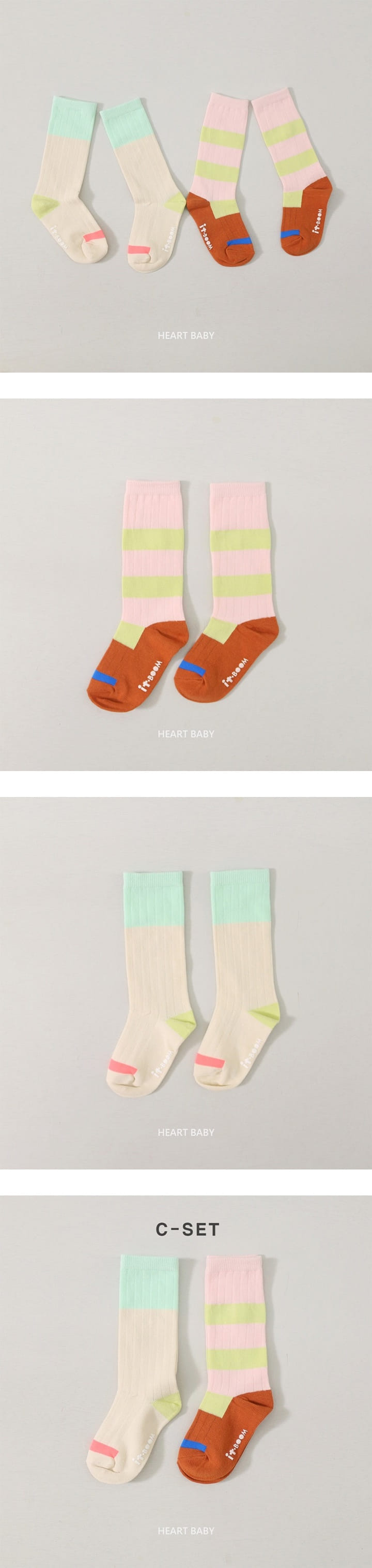 Heart Baby - Korean Baby Fashion - #babylifestyle - Paint Socks C Set - 2