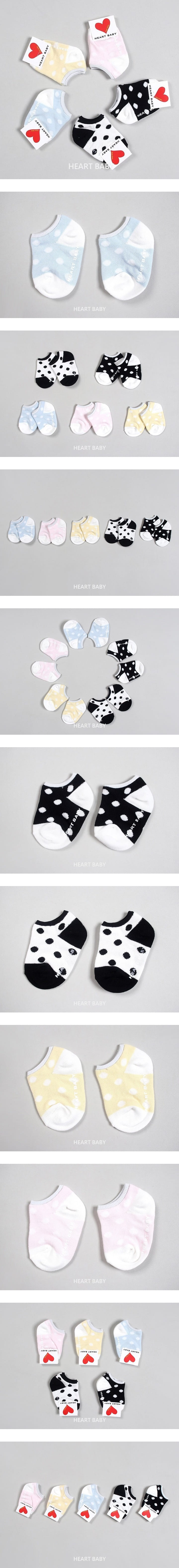 Heart Baby - Korean Baby Fashion - #babyootd - Dot Socks - 2