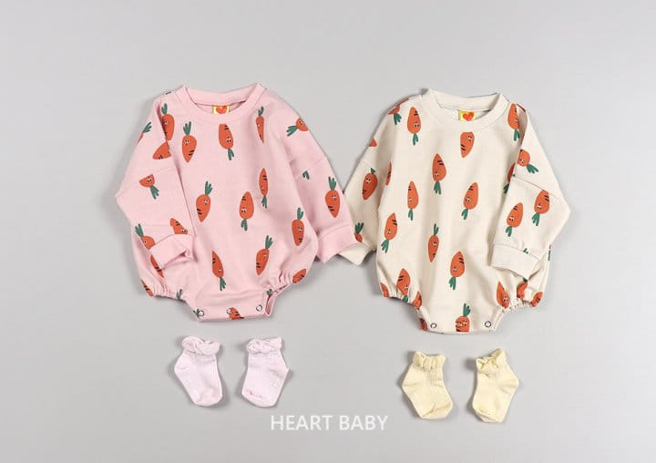 Heart Baby - Korean Baby Fashion - #babywear - Carrot Body Suit