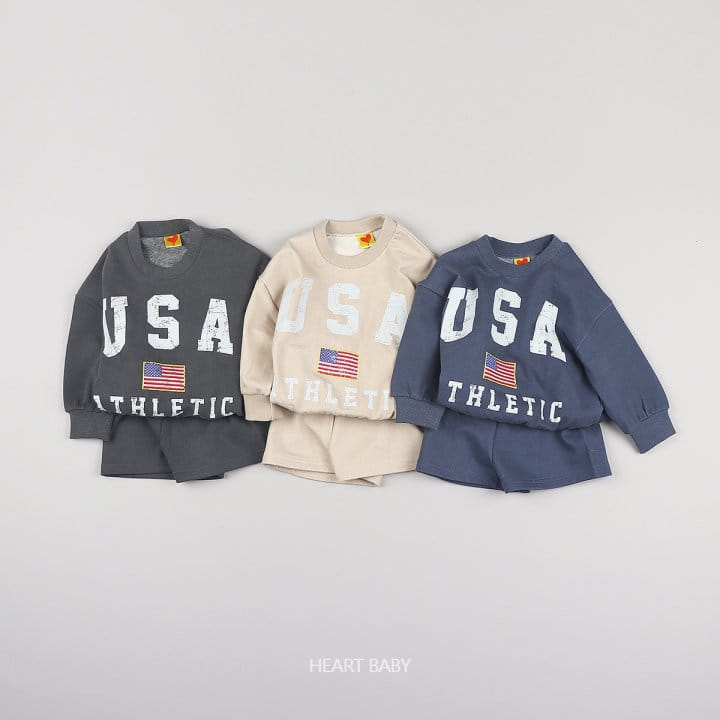 Heart Baby - Korean Children Fashion - #Kfashion4kids - Pigment USA Shorts Top Bottom Set