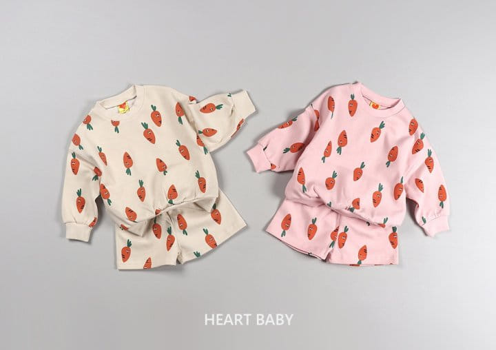 Heart Baby - Korean Children Fashion - #discoveringself - Carrot Shorts Top Bottom Set