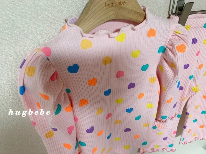 Hug Bebe - Korean Children Fashion - #childofig - Heart Manddang Puff Tee - 6