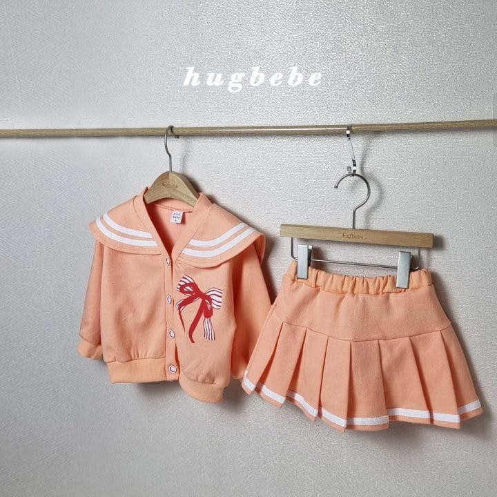 Hug Bebe - Korean Children Fashion - #childrensboutique - Sera Collar Ribbon Cardigan - 2