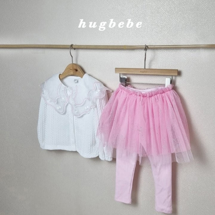 Hug Bebe - Korean Children Fashion - #childrensboutique - Bling Big Collar Cardigan - 4