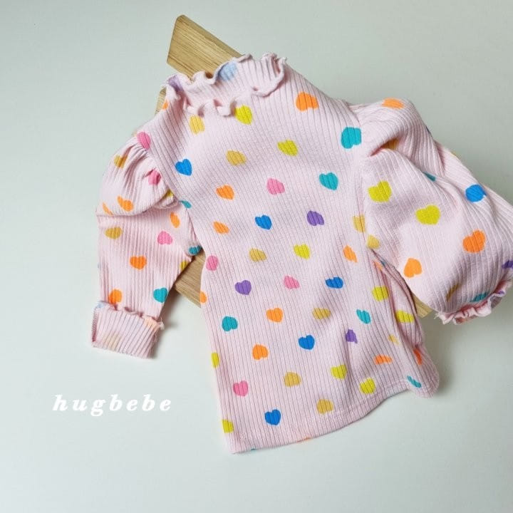 Hug Bebe - Korean Children Fashion - #designkidswear - Heart Manddang Puff Tee - 8