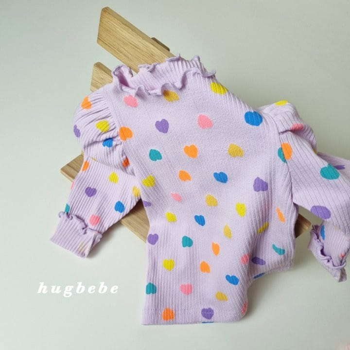 Hug Bebe - Korean Children Fashion - #discoveringself - Heart Manddang Puff Tee - 9