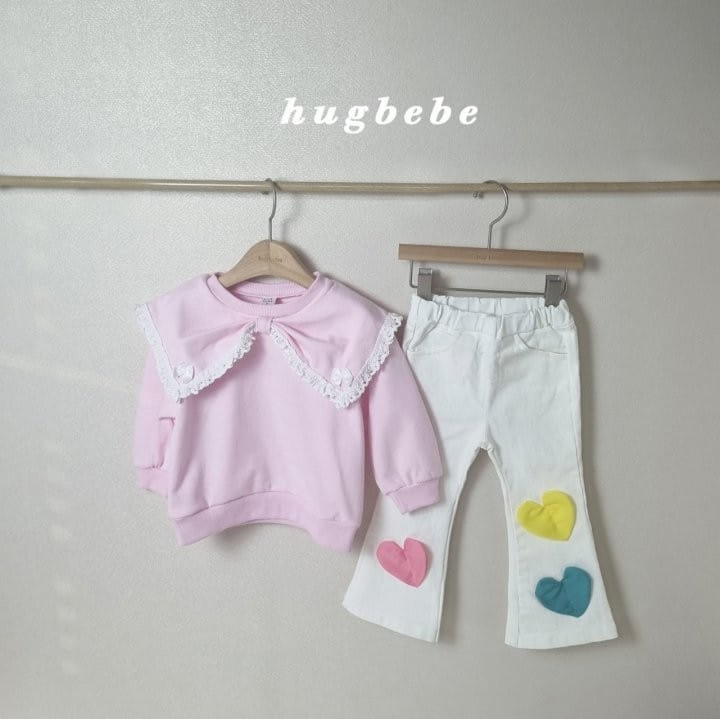 Hug Bebe - Korean Children Fashion - #discoveringself - Heart Boots Cut Pants - 7