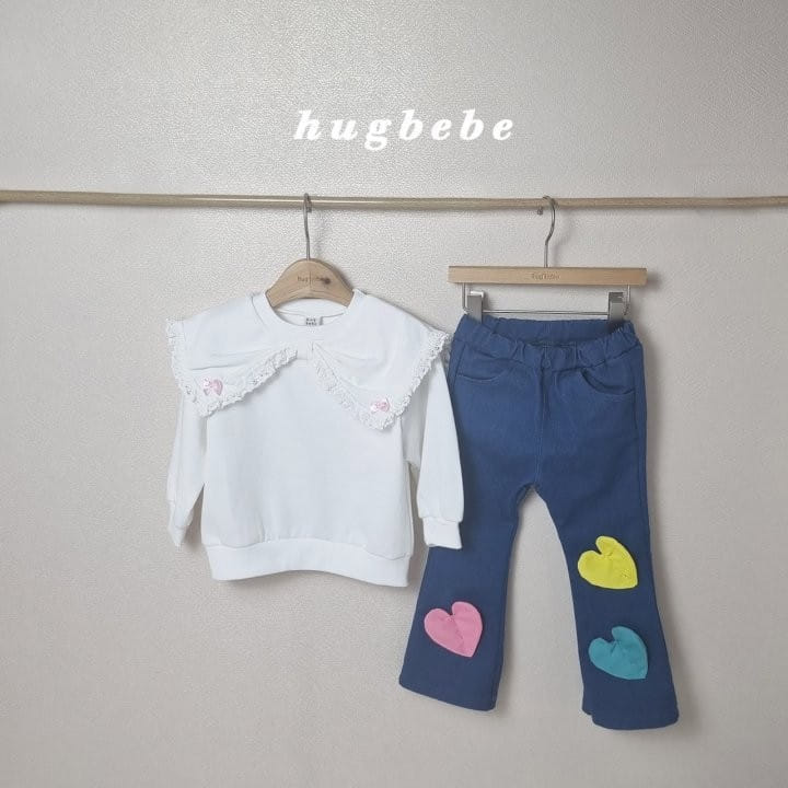 Hug Bebe - Korean Children Fashion - #fashionkids - Heart Boots Cut Pants - 8