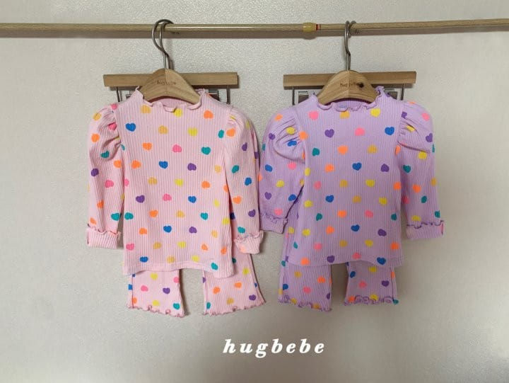 Hug Bebe - Korean Children Fashion - #minifashionista - Heart Manddang Puff Tee