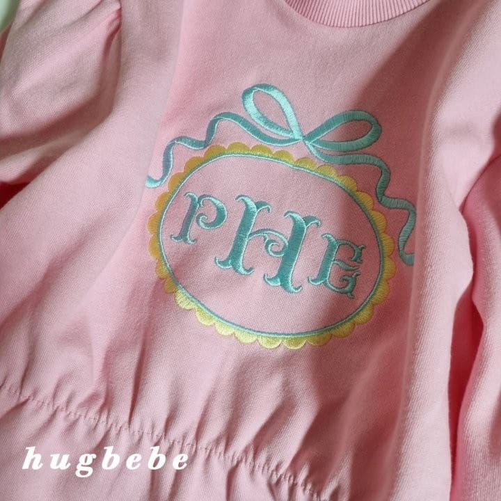 Hug Bebe - Korean Children Fashion - #prettylittlegirls - Ribbon Embroidery Top Bottom Set - 10