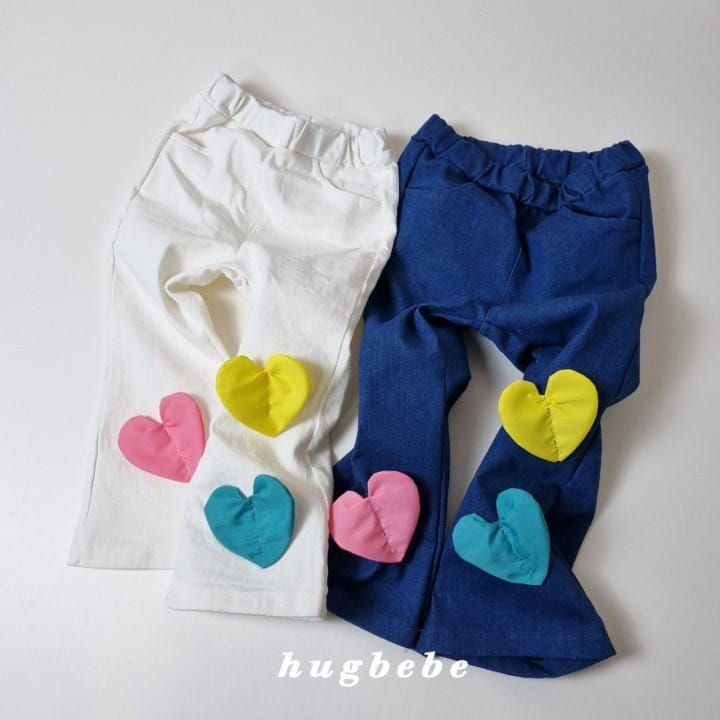 Hug Bebe - Korean Children Fashion - #todddlerfashion - Heart Boots Cut Pants