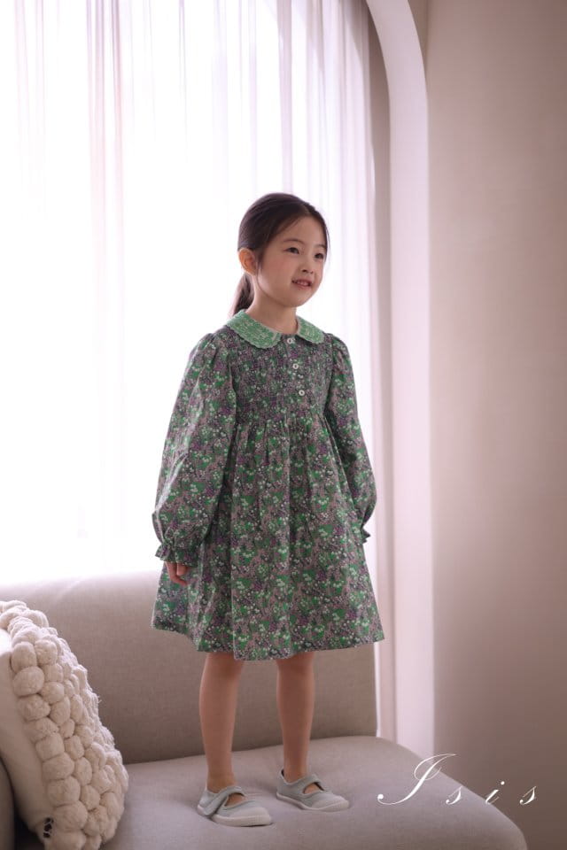 Isis - Korean Children Fashion - #Kfashion4kids - Collar Embroidery Flower One-Piece - 10