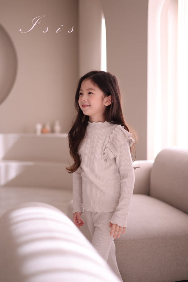 Isis - Korean Children Fashion - #childofig - Wing Frill Top Bottom Set - 3