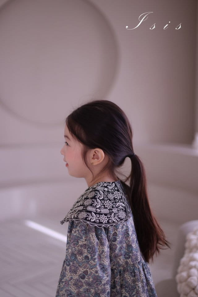 Isis - Korean Children Fashion - #childrensboutique - Big Collar Embroidery One-Piece - 5