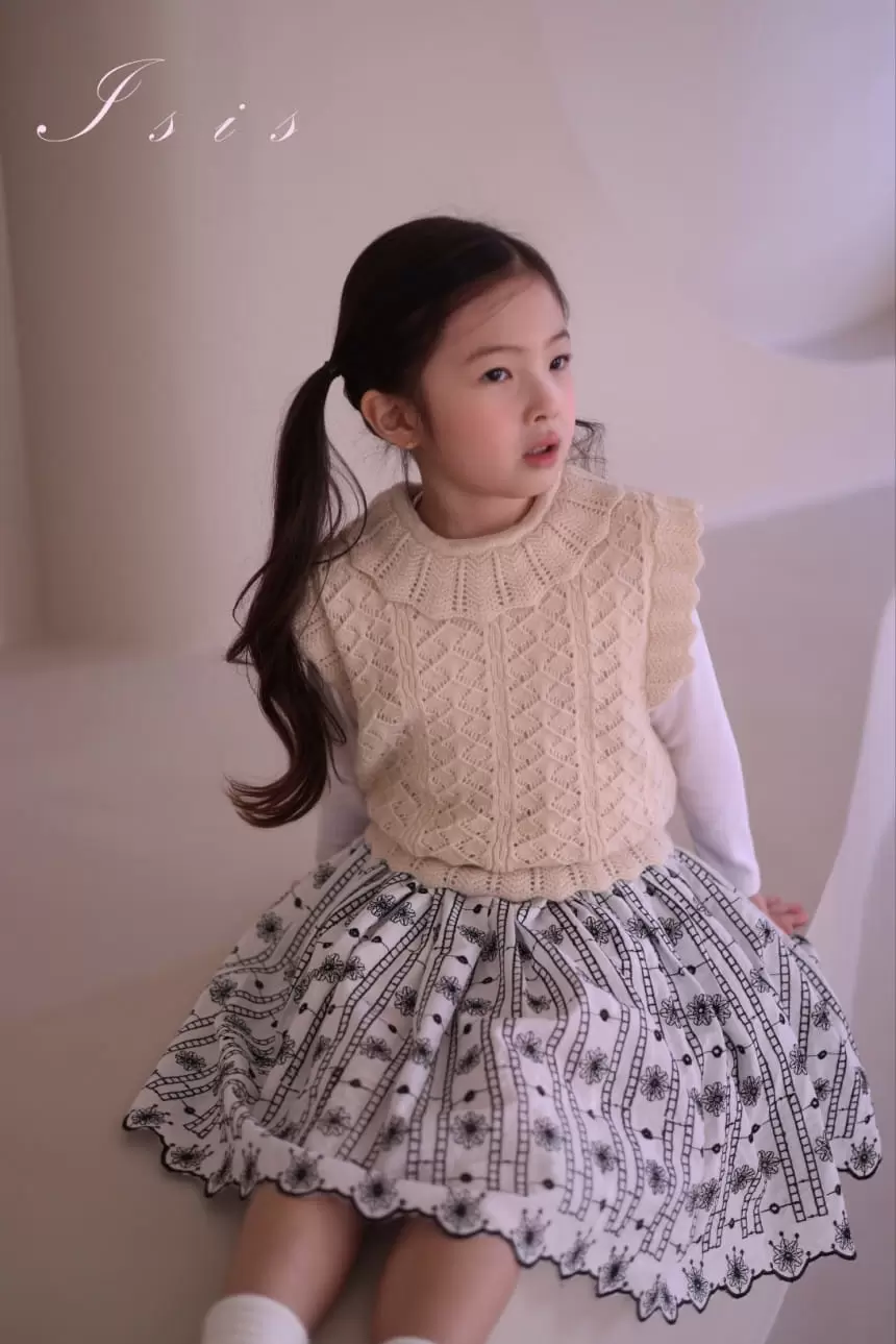 Isis - Korean Children Fashion - #fashionkids - Punching Scarlet Skirt