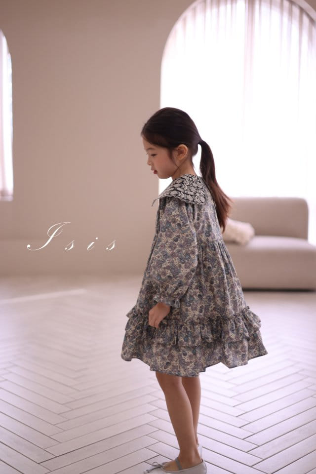 Isis - Korean Children Fashion - #kidsstore - Big Collar Embroidery One-Piece - 10