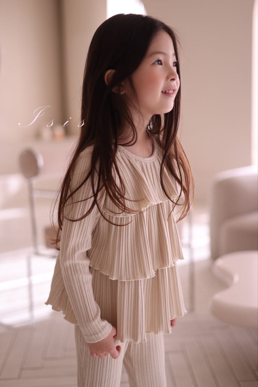 Isis - Korean Children Fashion - #kidsstore - Three Layered Frill Top Bottom Set - 3