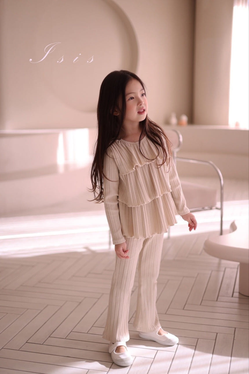 Isis - Korean Children Fashion - #kidsstore - Three Layered Frill Top Bottom Set - 4