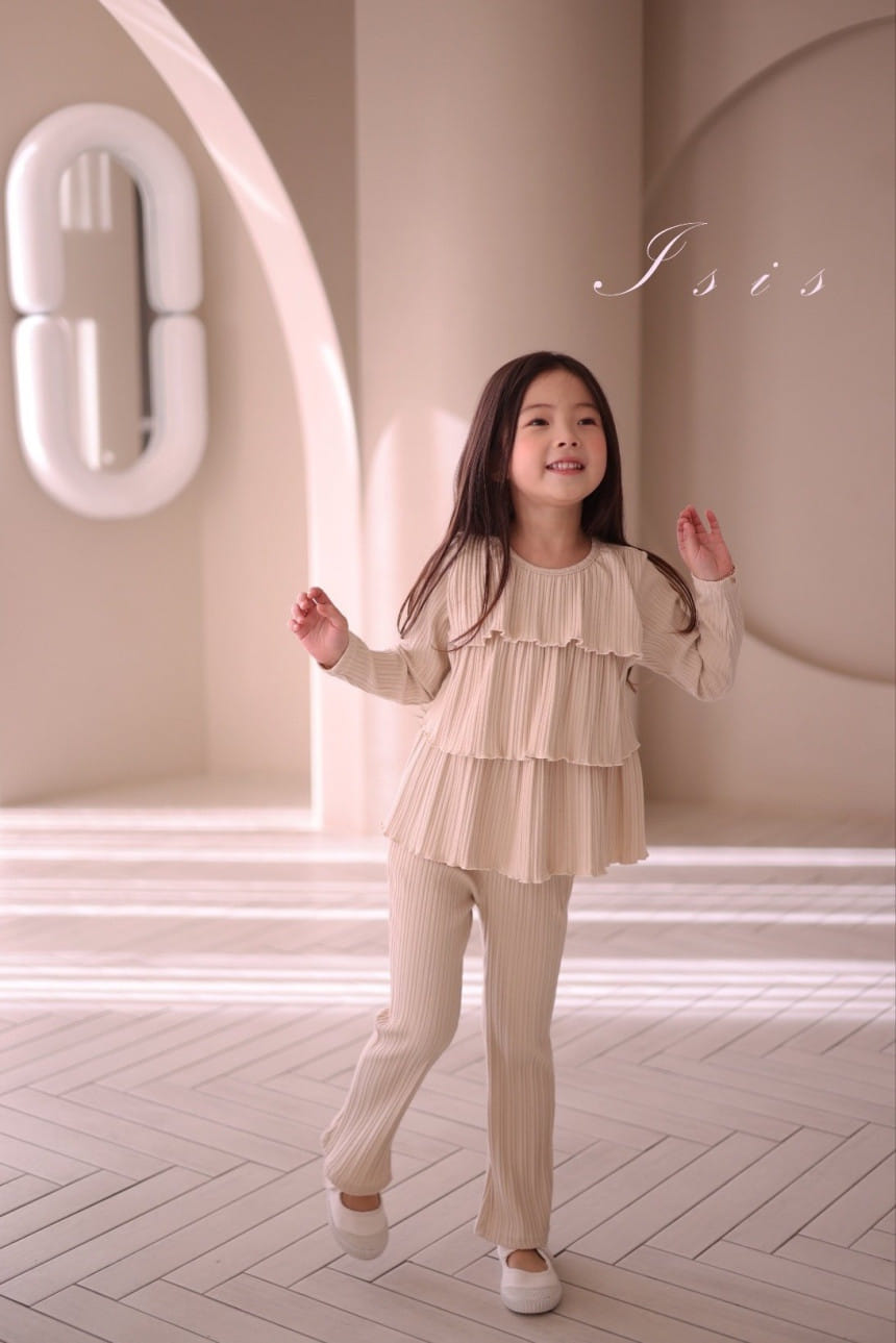 Isis - Korean Children Fashion - #littlefashionista - Three Layered Frill Top Bottom Set - 6