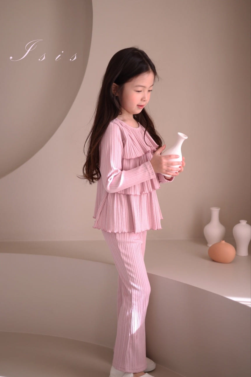 Isis - Korean Children Fashion - #todddlerfashion - Three Layered Frill Top Bottom Set - 10