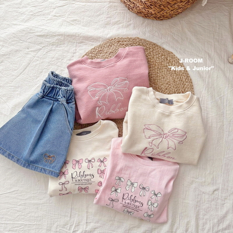 J-Room - Korean Children Fashion - #childofig - Ribbon Embroidery Sweatshirt - 9