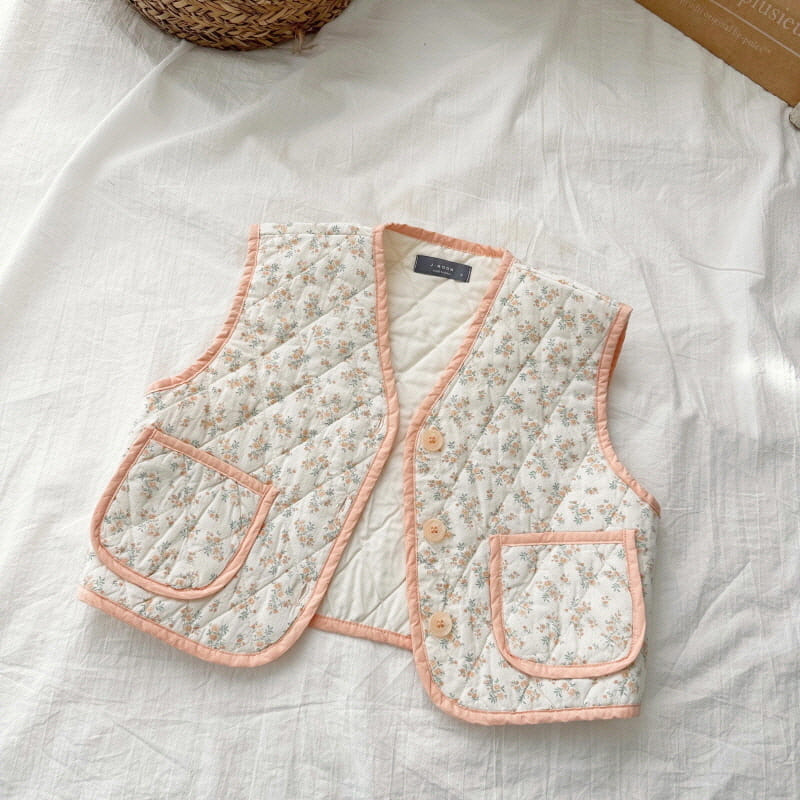 J-Room - Korean Children Fashion - #kidsshorts - Flower Piping Vest - 9