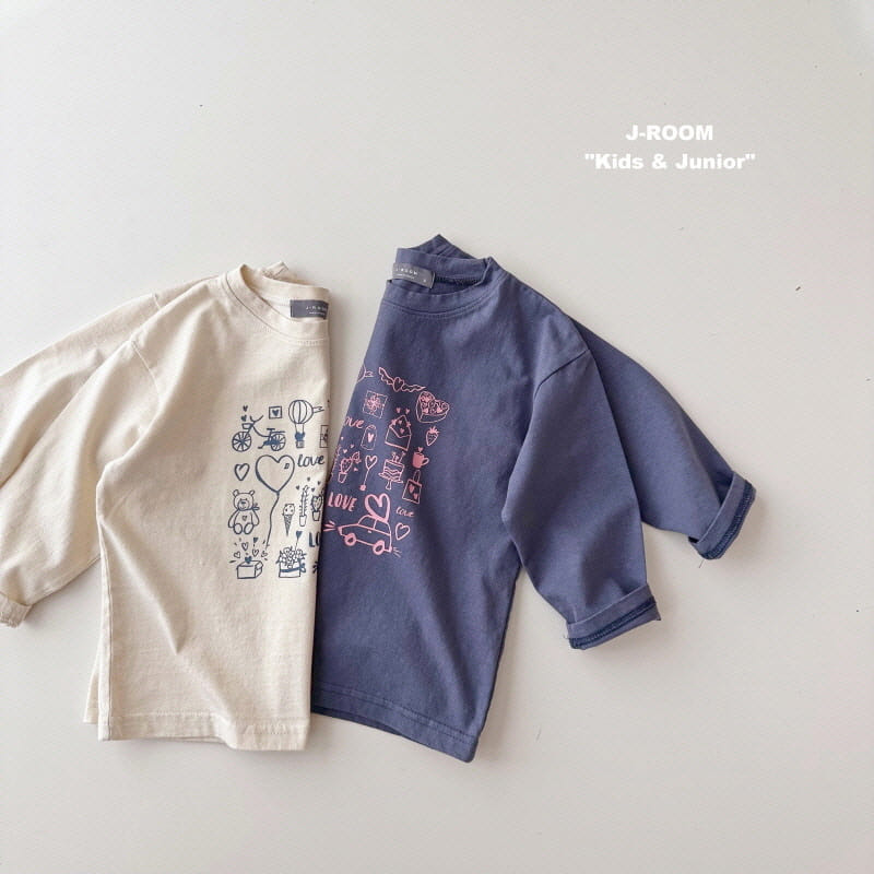 J-Room - Korean Children Fashion - #littlefashionista - Love Love Paint Tee - 2