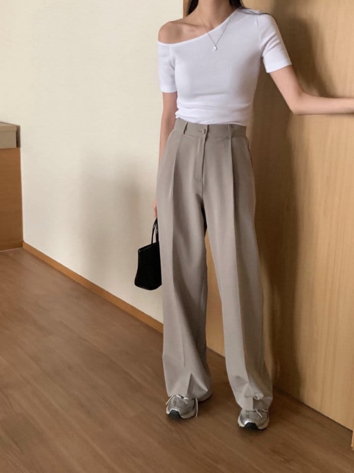 Jeiin - Korean Women Fashion - #momslook - Stone slacks - 6