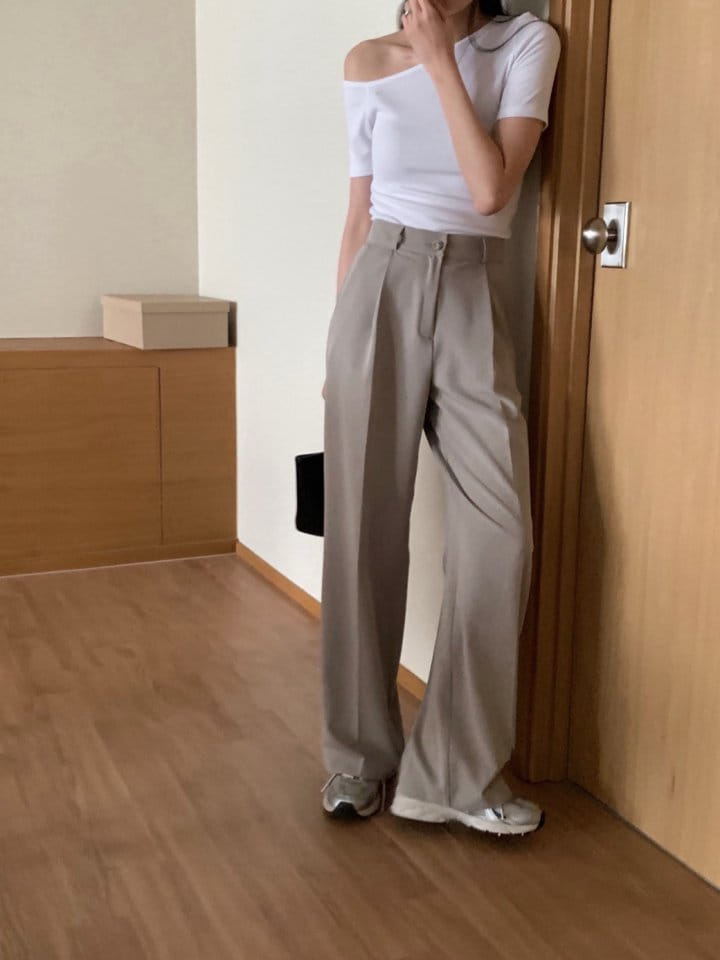 Jeiin - Korean Women Fashion - #momslook - Stone slacks - 8