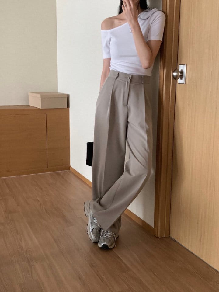 Jeiin - Korean Women Fashion - #womensfashion - Stone slacks - 7