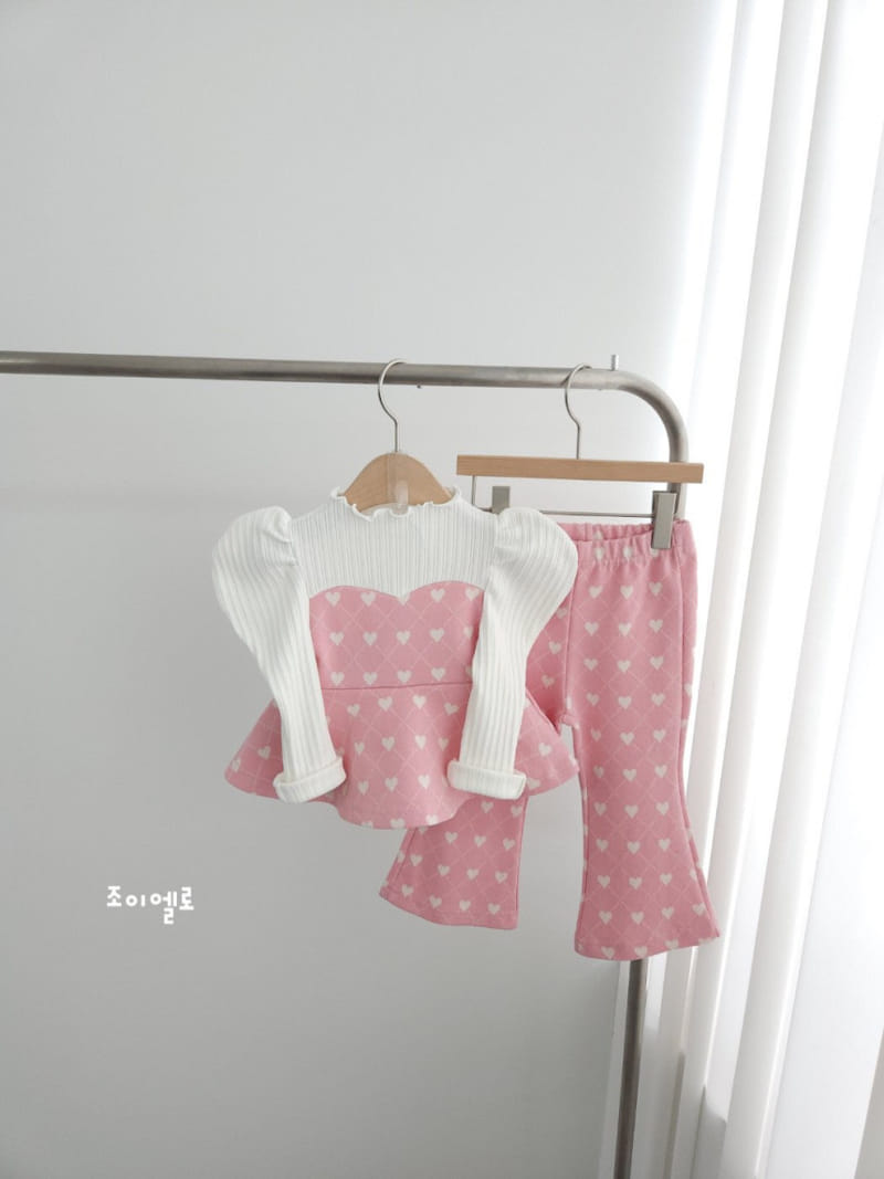 Joyello - Korean Children Fashion - #stylishchildhood - Love Argyle Top Bottom Set - 3