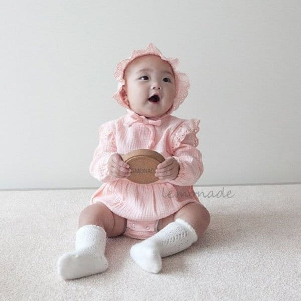 Lemonade - Korean Baby Fashion - #babyfashion - Milk Bonnet Body Suit