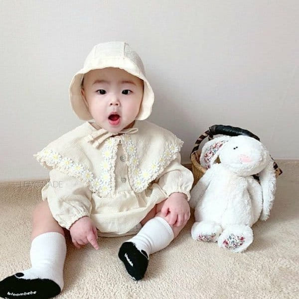 Lemonade - Korean Baby Fashion - #babygirlfashion - Butterfly Flower Body Suit Set