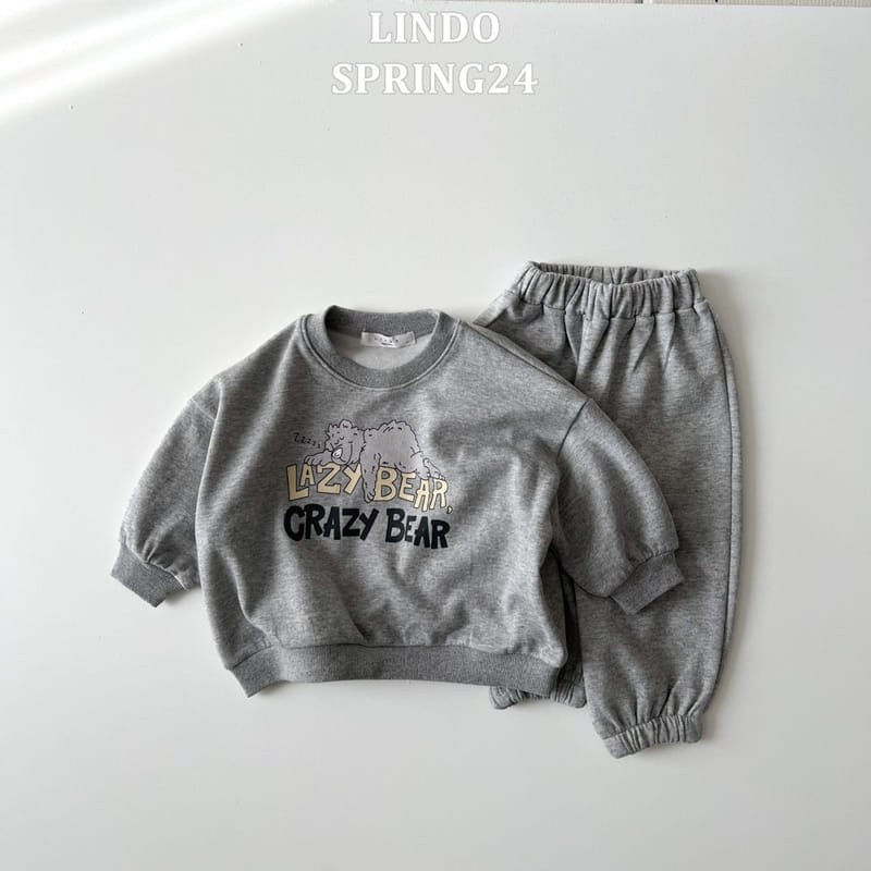 Lindo - Korean Children Fashion - #designkidswear - Cool Cool Bear Top Bottom Set - 4
