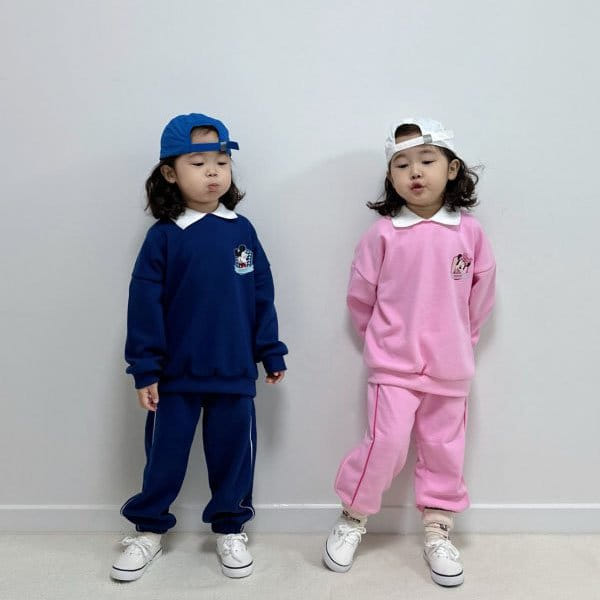 Little Rabbit - Korean Children Fashion - #discoveringself - Collar Top Bottom Set