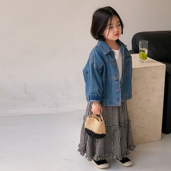 Little Rabbit - Korean Children Fashion - #prettylittlegirls - Maron Denim Jacket