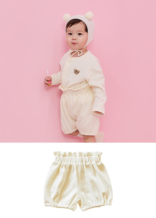 Littletini - Korean Baby Fashion - #babyoutfit - Waffle Bloomers 