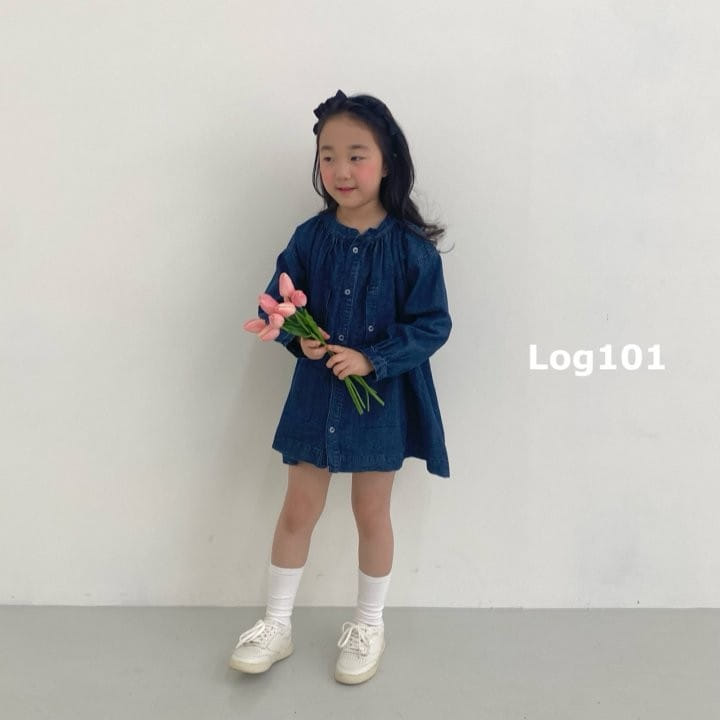 Log101 - Korean Children Fashion - #childofig - Cindy Denim One-Piece - 7