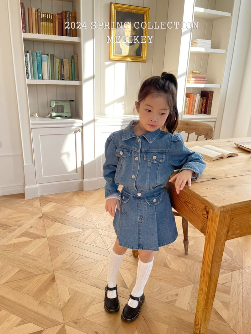 Melikey - Korean Children Fashion - #Kfashion4kids - Puff Denim Jacket - 10