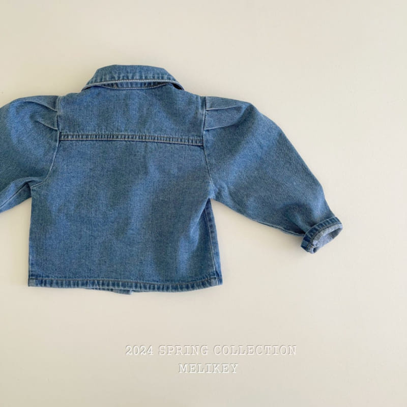 Melikey - Korean Children Fashion - #childrensboutique - Puff Denim Jacket - 3