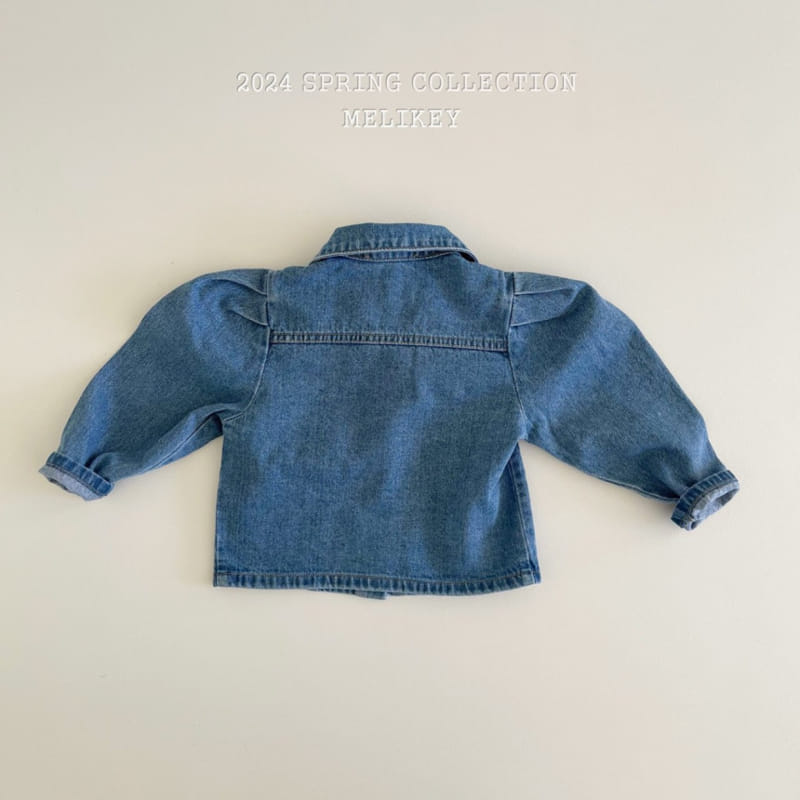 Melikey - Korean Children Fashion - #childrensboutique - Puff Denim Jacket - 4